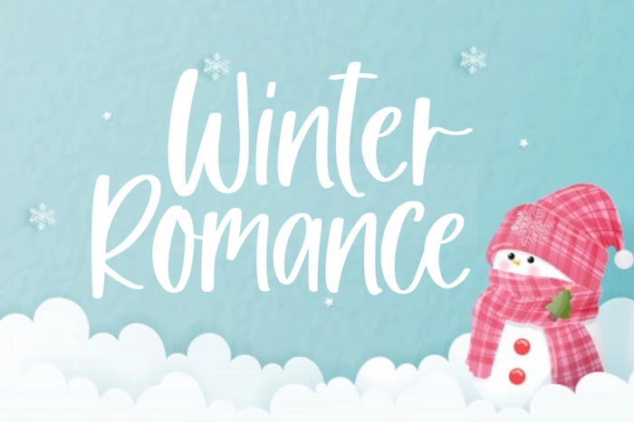 Winter Romance Font poster