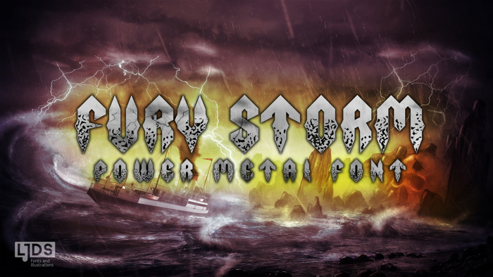 Fury Storm Font poster