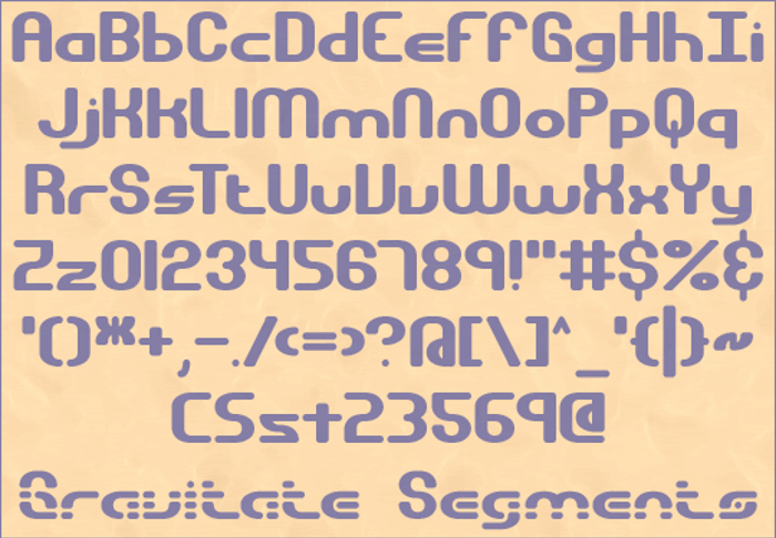 Gravitate BRK Font poster