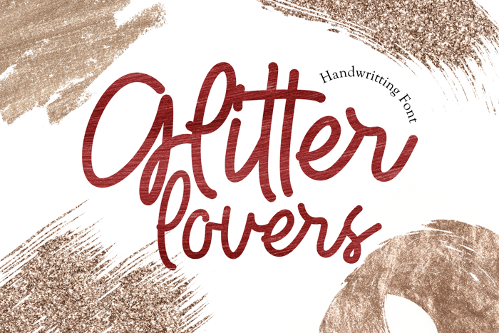 Glitter Lovers Font poster