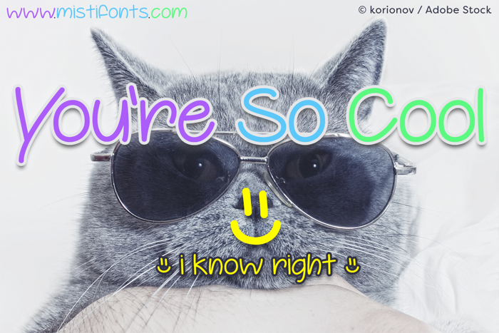 Youre So Cool Font poster