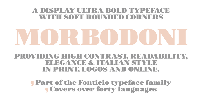 Morbodoni Font poster