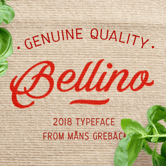 Bellino Font poster