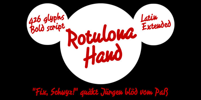Rotulona Hand Font poster