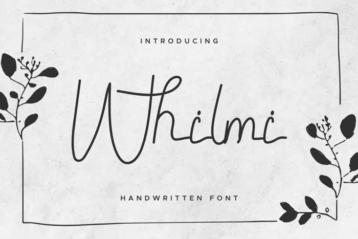Whilmi Font poster