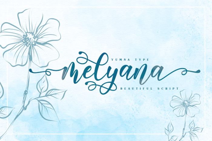 Melyana Font poster
