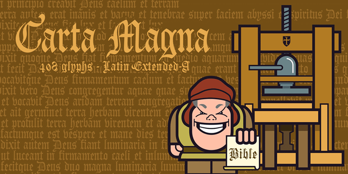 Carta Magna Line Font poster