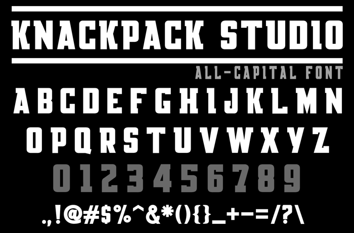 Knackpack_Std_Reg_DEMO Font poster