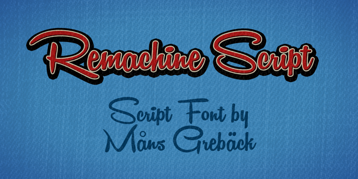 Remachine Script Font poster