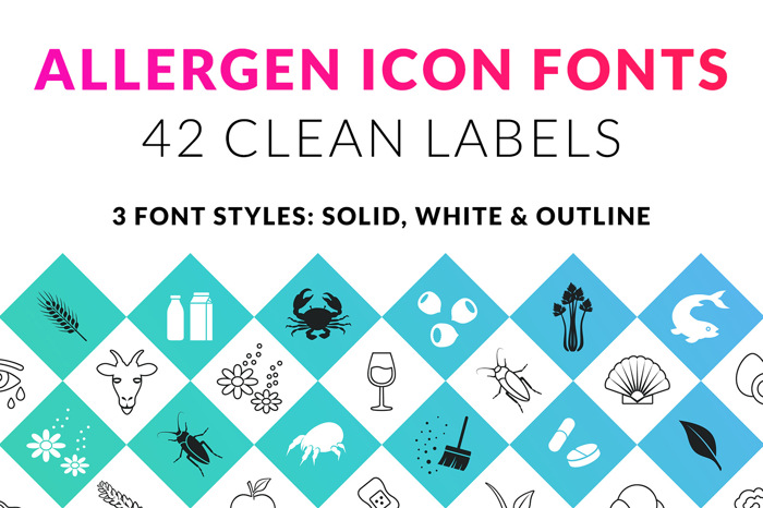 Allergen Outline Font poster