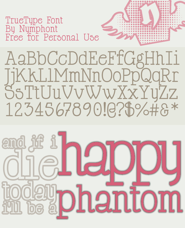Happy Phantom Font poster