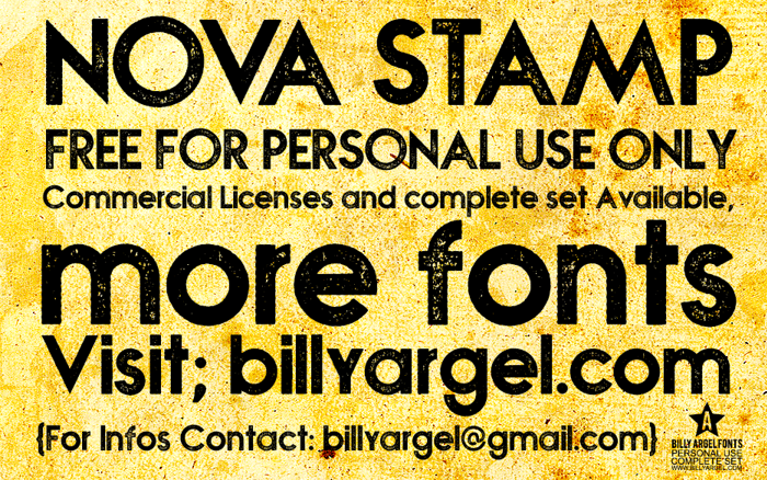 NOVA STAMP Font poster