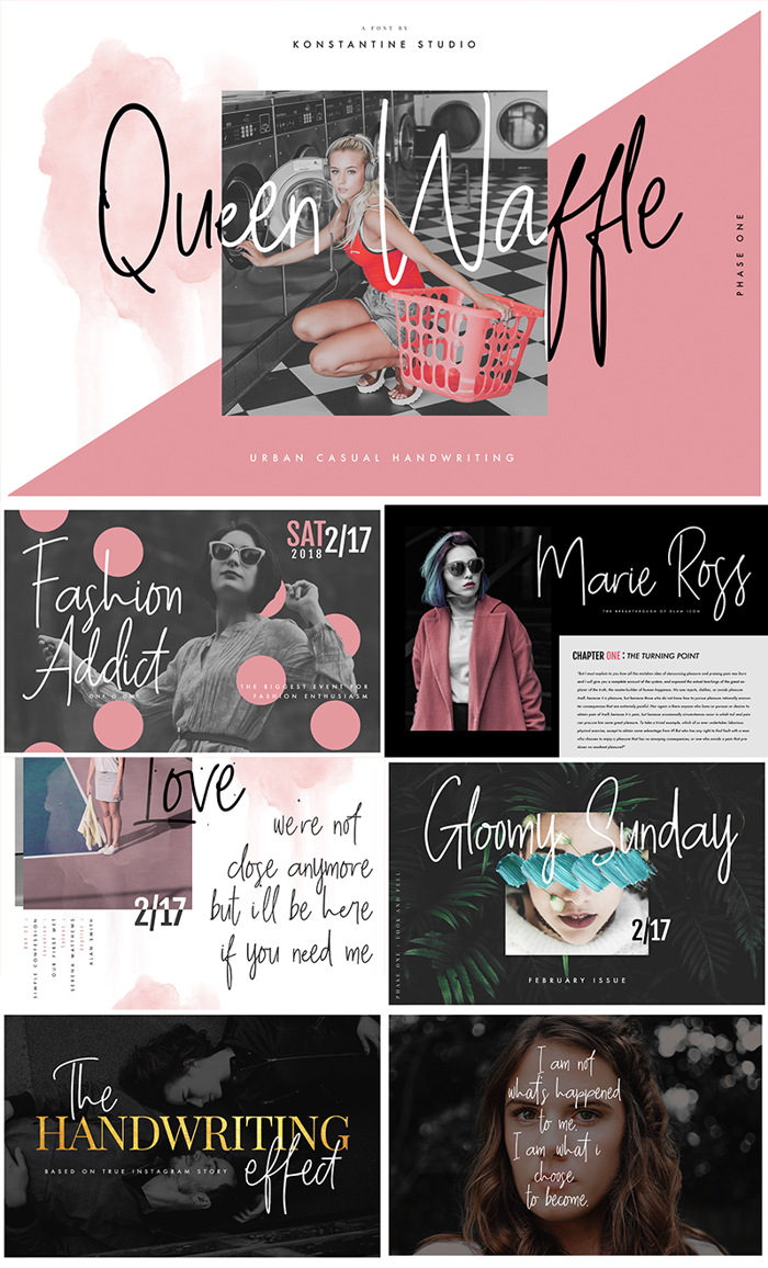 Queen Waffle Font poster