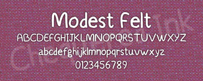Modest Felt Font poster