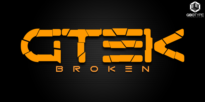 Gtek Broken Font poster