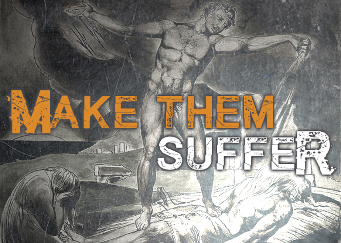 Make them SuffeR Font poster