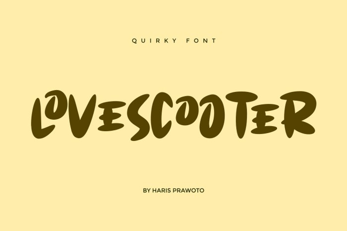 LOVESCOOTER Font poster