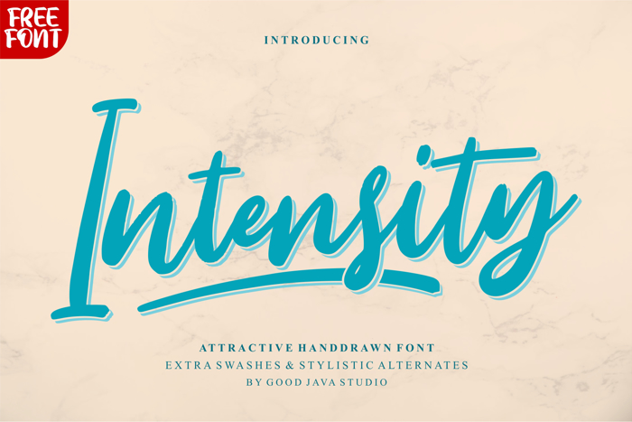 Intensity Font poster