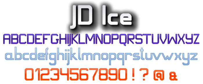 JD Ice Font poster