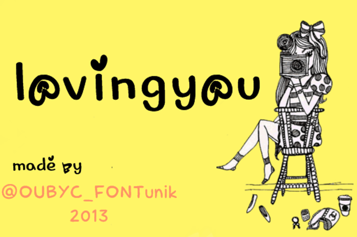 lovingyou Font poster