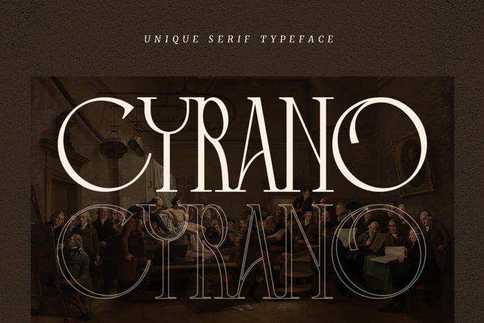 Cyrano Font poster