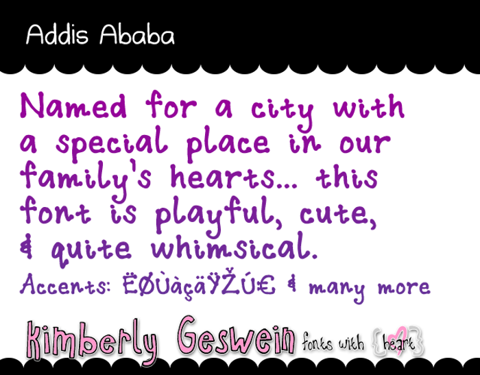 Addis Ababa Font poster