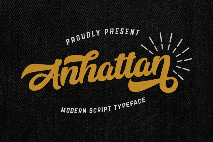 Anhattan Font poster