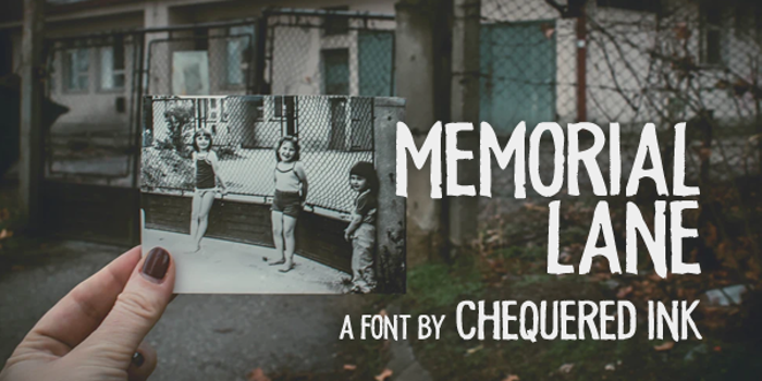 Memorial Lane Font poster