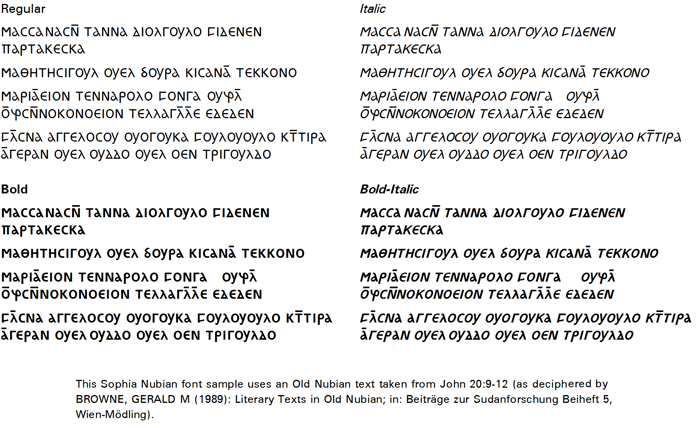 Sophia Nubian Font poster