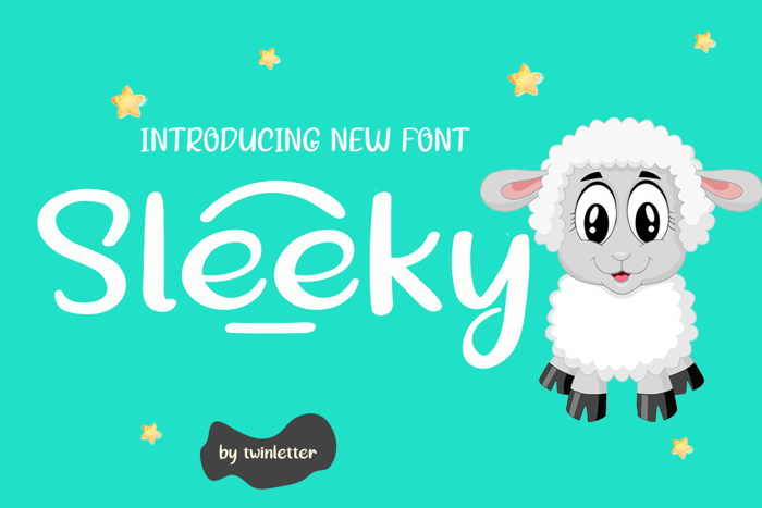 Sleeky Font poster