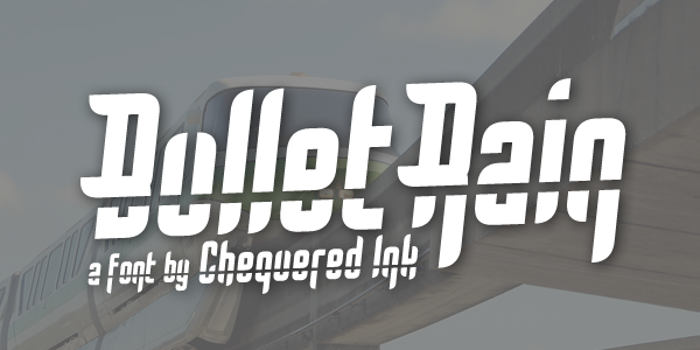 Bullet Rain Font poster