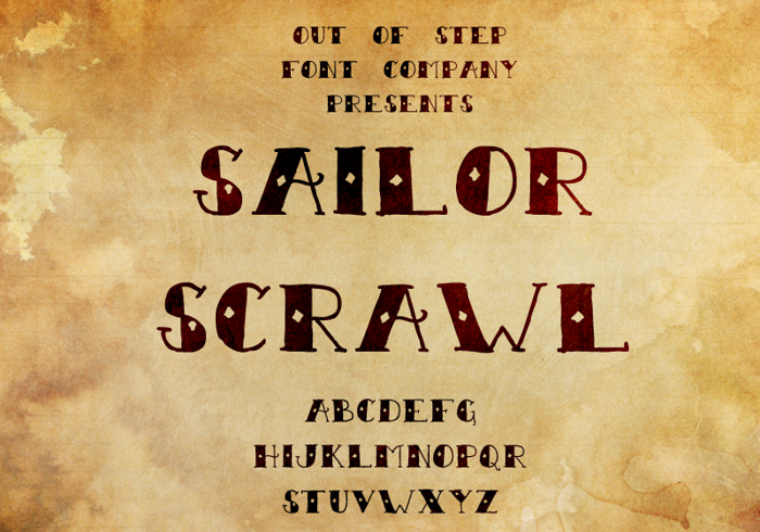 Sailor Scrawl Font poster