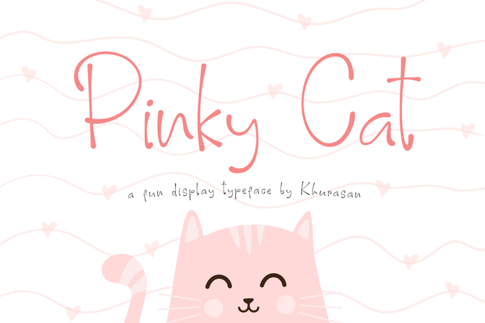 Pinky Cat Font poster