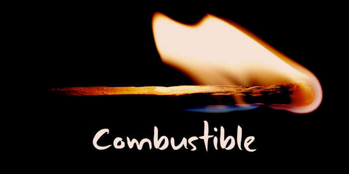 DK Combustible Font poster