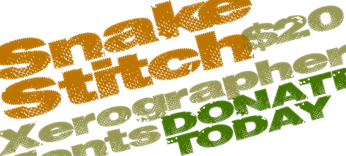 SnakeStitch Font poster