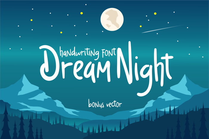 Dream Night Font poster