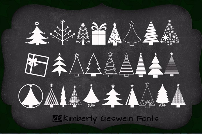 KGChristmasTrees Font poster