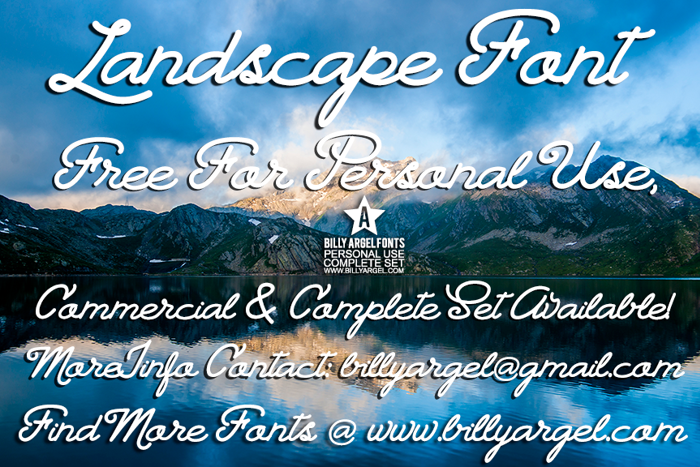 Landscape Font poster