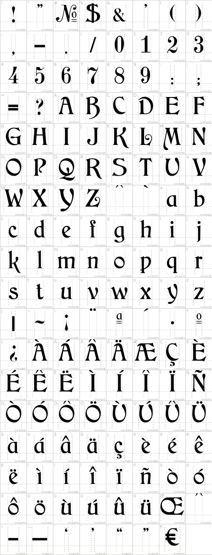 JMH Arkham Font poster