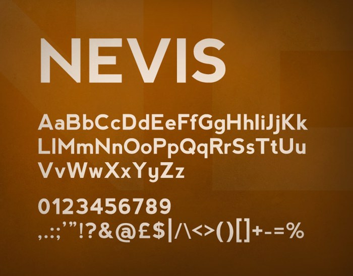 nevis Font poster