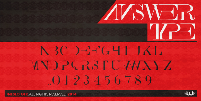 Answer Type Font poster