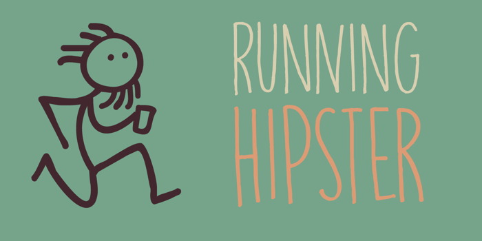 DK Running Hipster Font poster