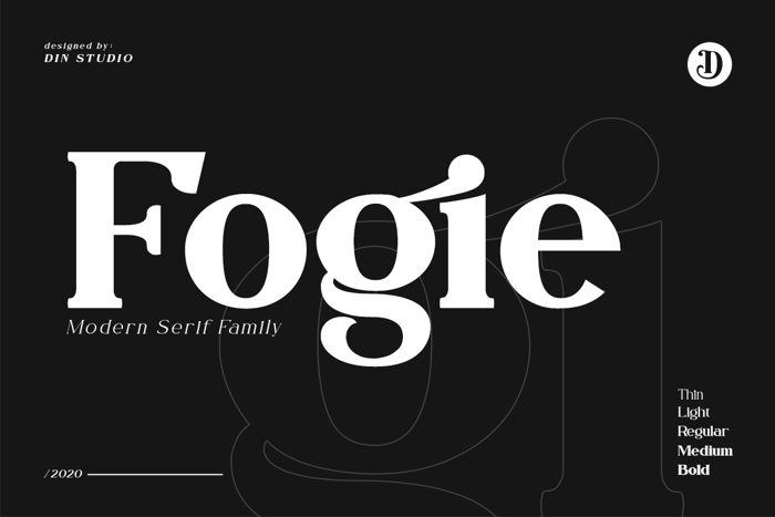 Fogie Font poster