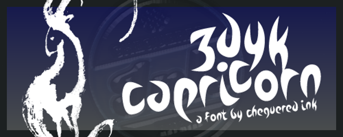 Zdyk Capricorn Font poster