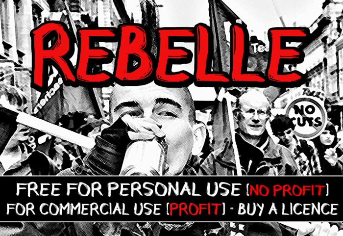 CF Rebelle Font poster