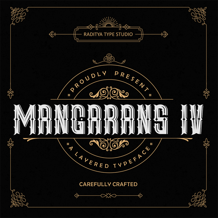 Mangarans IV Font poster