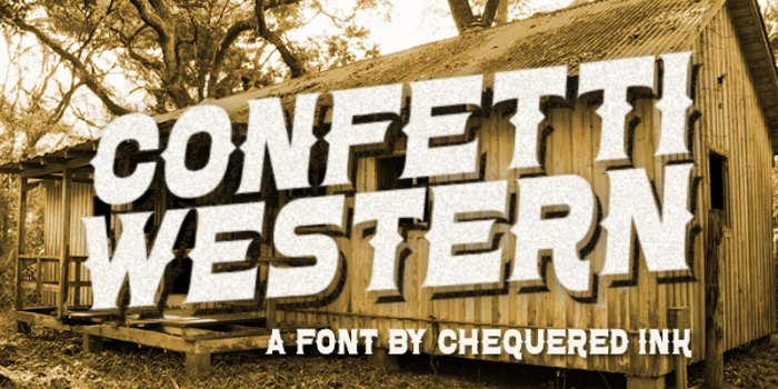 Confetti Western Font poster