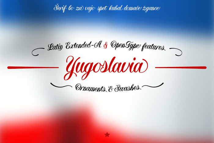 Yugoslavia Font poster