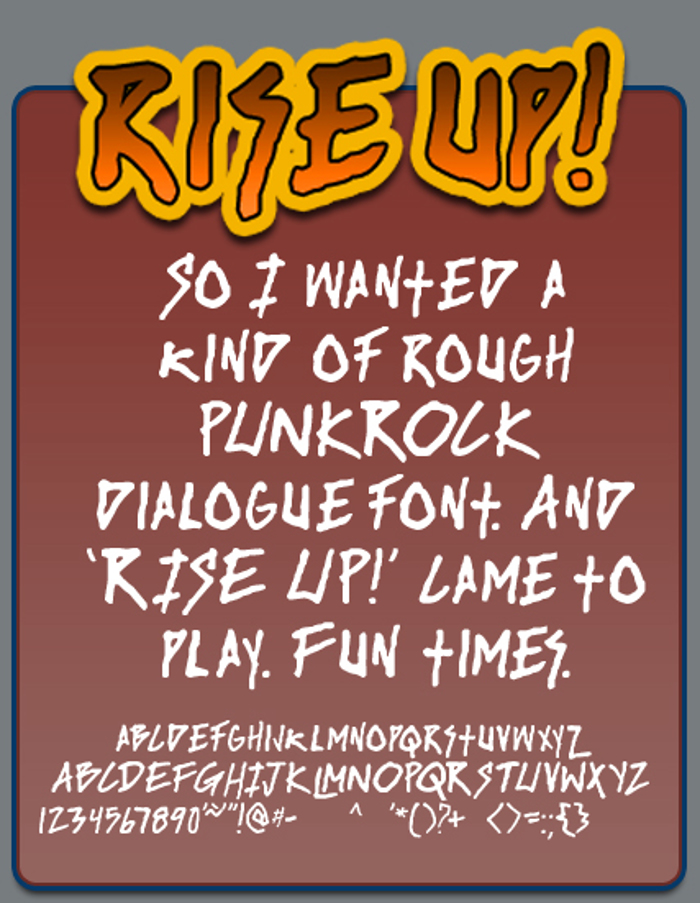 rise up Font poster