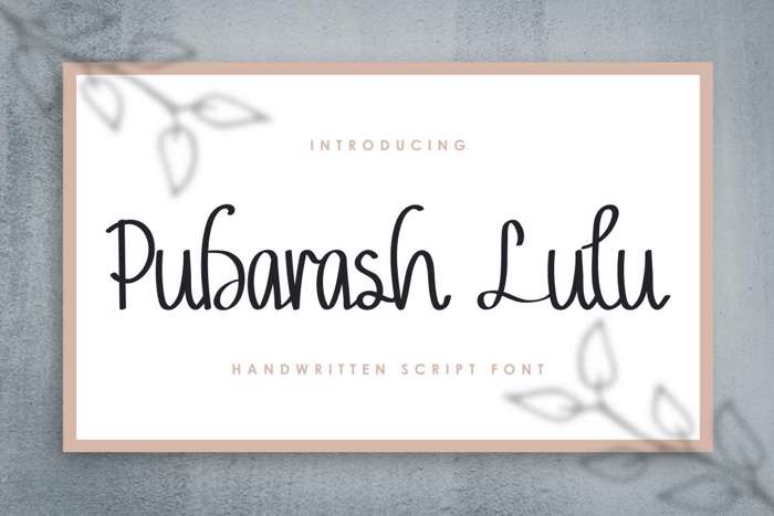 Pubarash Lulu Demo Font poster